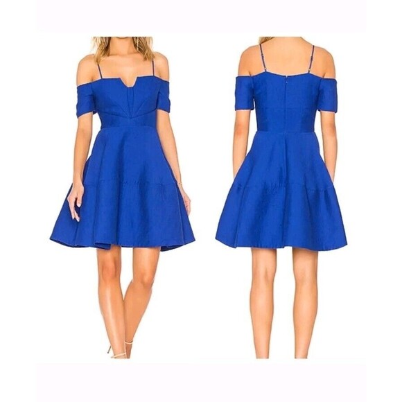 Revolve ELLIATT Lysander Dress in Cobalt sz XS Blue A-Line Mini RSP $290 NWOT - Picture 3 of 14
